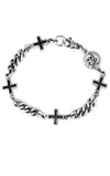 Ancient Cross Chain Bracelet w/Skull Vintage Coin