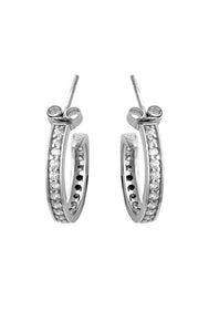 Small Pave CZ Hoops