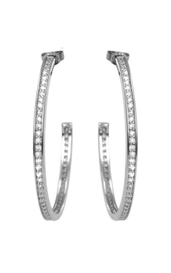 Large Pave CZ Hoops